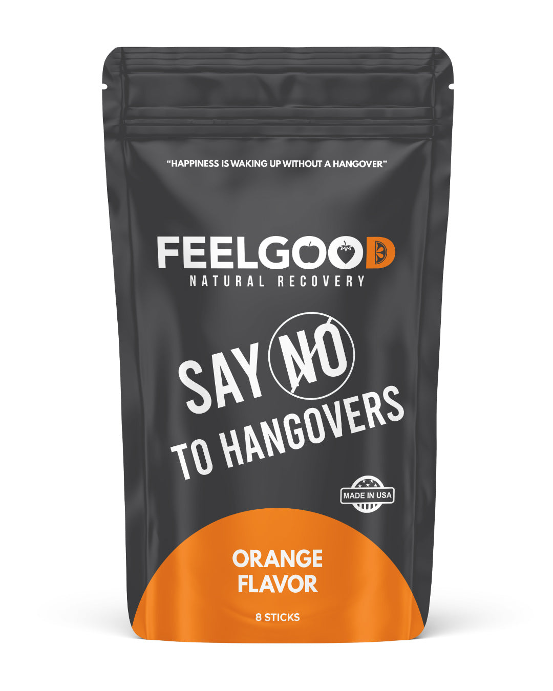 FEELGOOD Hangover Cure Orange Pouch Dietary Supplement (8) Sticks